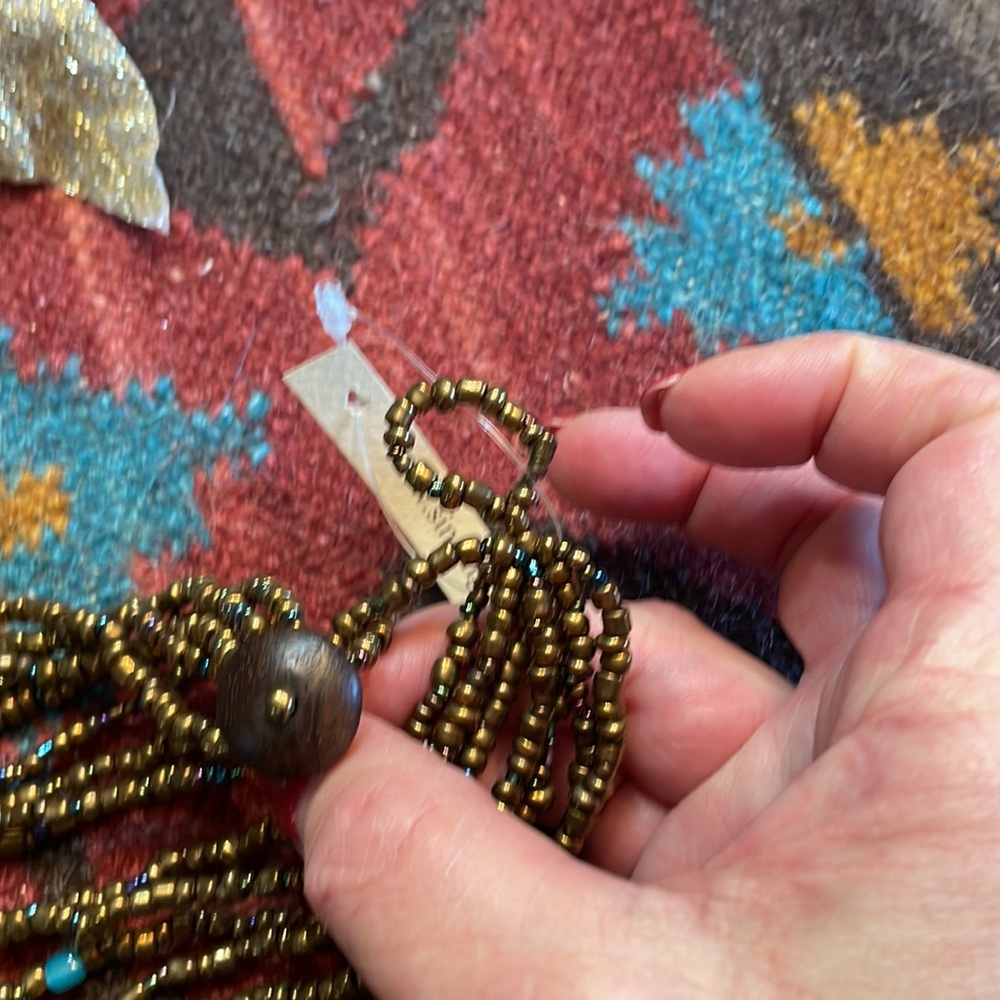 Brown Beaded necklace - Picture 5 of 6